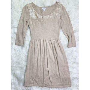 Old Navy - Cream Half Sleeve Dress